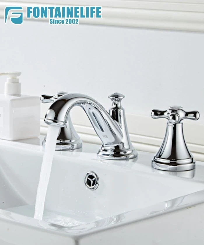 Faucet pegangan silang luas